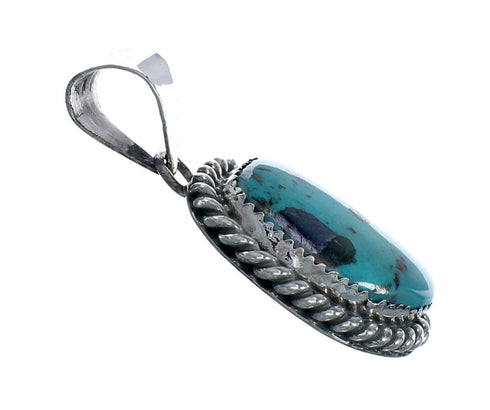 Navajo Native American Turquoise Sterling Silver Pendant SN20077